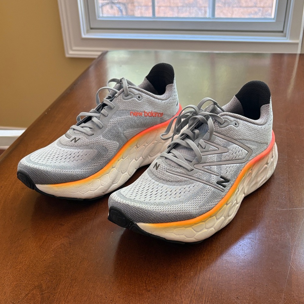 New Balance Men's Gray and Orange Athletic Shoes